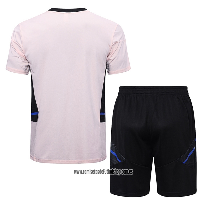 Chandal del Manchester United 22-23 Manga Corta Rosa - Pantalon Corto